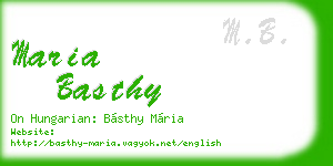 maria basthy business card